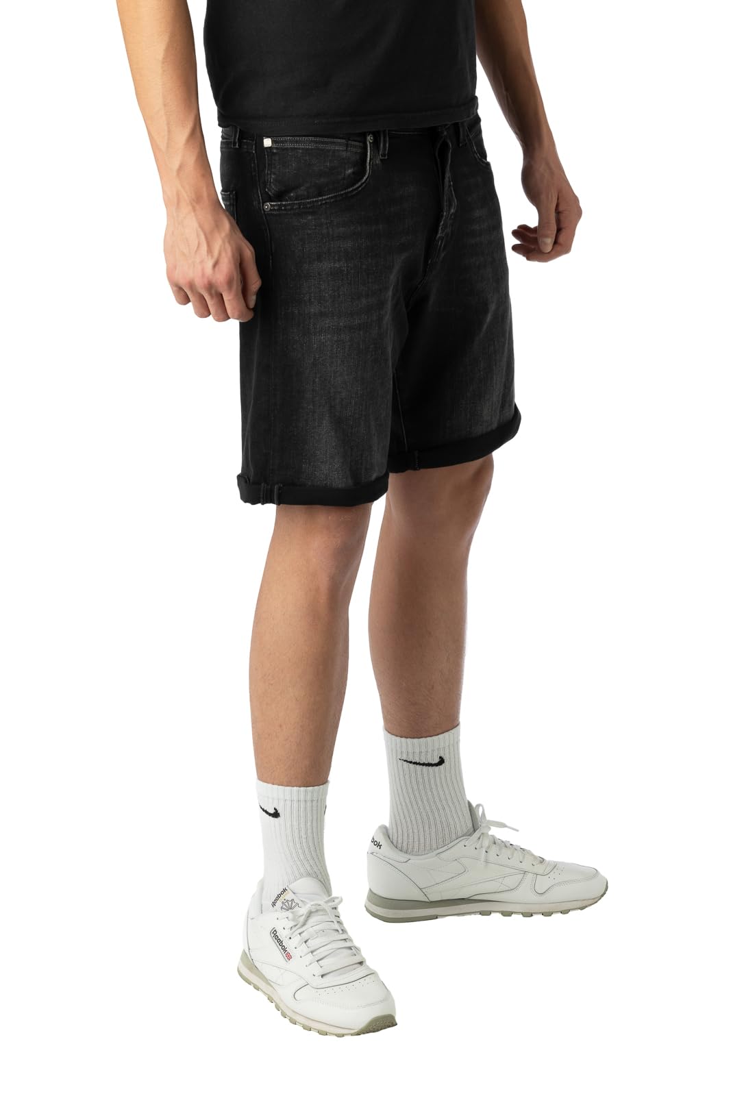 JACK & JONES Jeans Shorts Hose JJIRICK JJICON Shorts 4 Farben S-XXL, Farbe:Black Denim/Schwarz, Größe:M