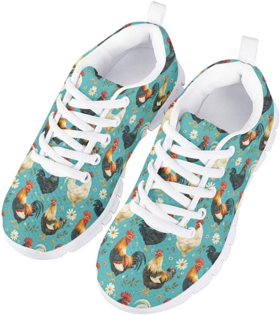 Pinupub Kids Lace Up Sneakers for Boys Girls Novelty Fashion Running Hiking Sports Tennis Shoes