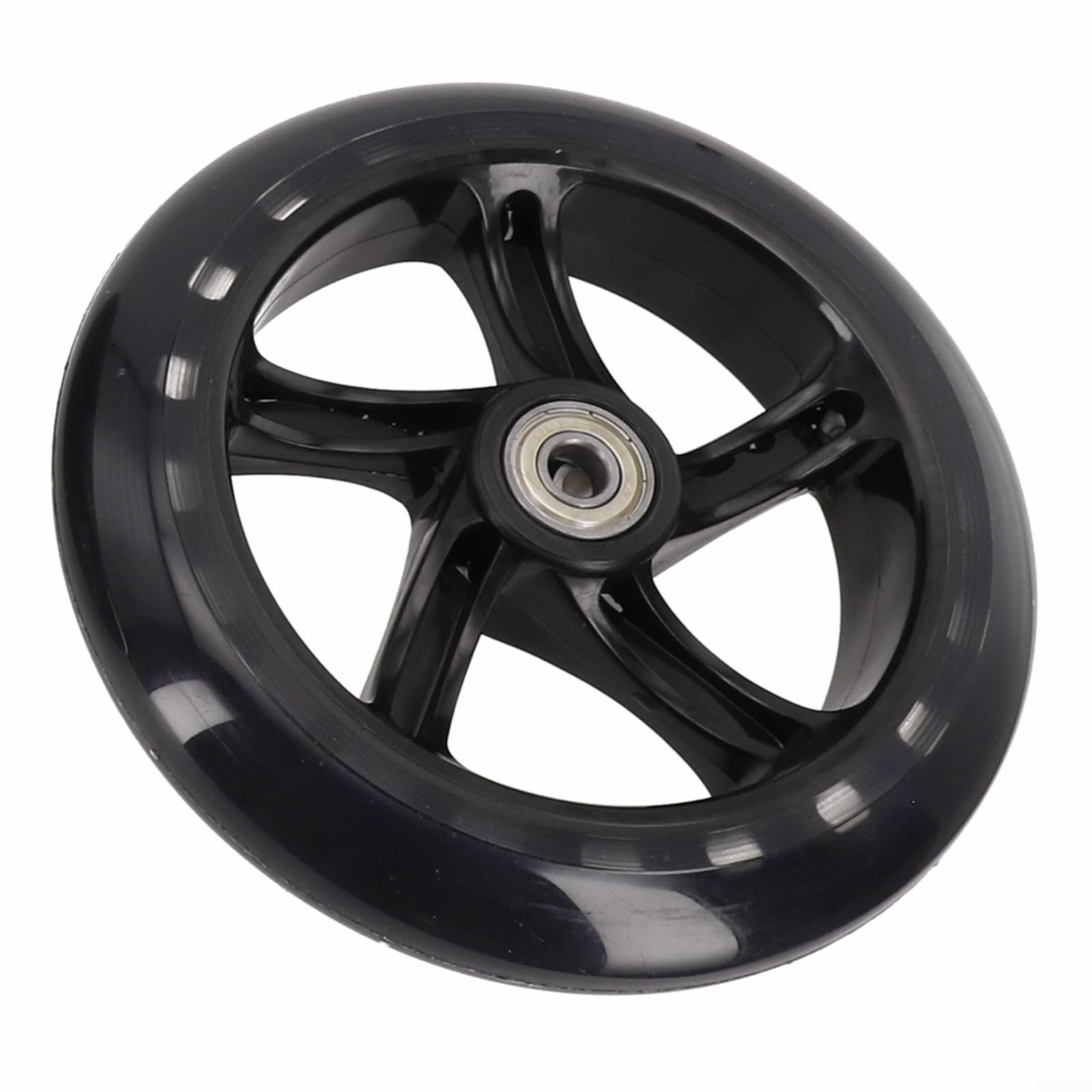 2 Stück PU-Rad für Roller, Rollschuhe und Wagen, hervorragender Griff und langlebige Lager (145 mm x 30 mm transparent)