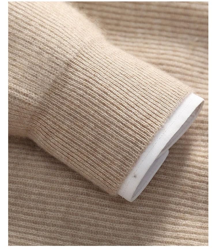 Men 100 Percent Cashmere Cardigan Men's Stand Collar Cardigan Solid Color Long Sleeve Sweater4