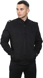 Mens Jacket Zip Up Summer Lightweight Casual Ribbed Cuff Full Zipper Long Sleeve Outerwear