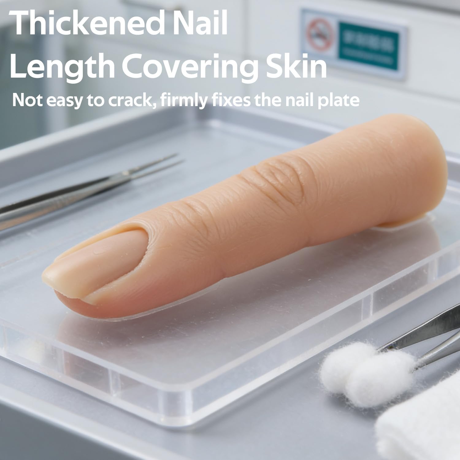 Silikonowe palce do ćwiczeń dłoni, trening paznokci, zginany elastyczny silikonowy model do ćwiczeń palców, silikonowy palec, do paznokci akrylowych, manicure, sztuka, tryb palców, 2 szt., kolor skóry