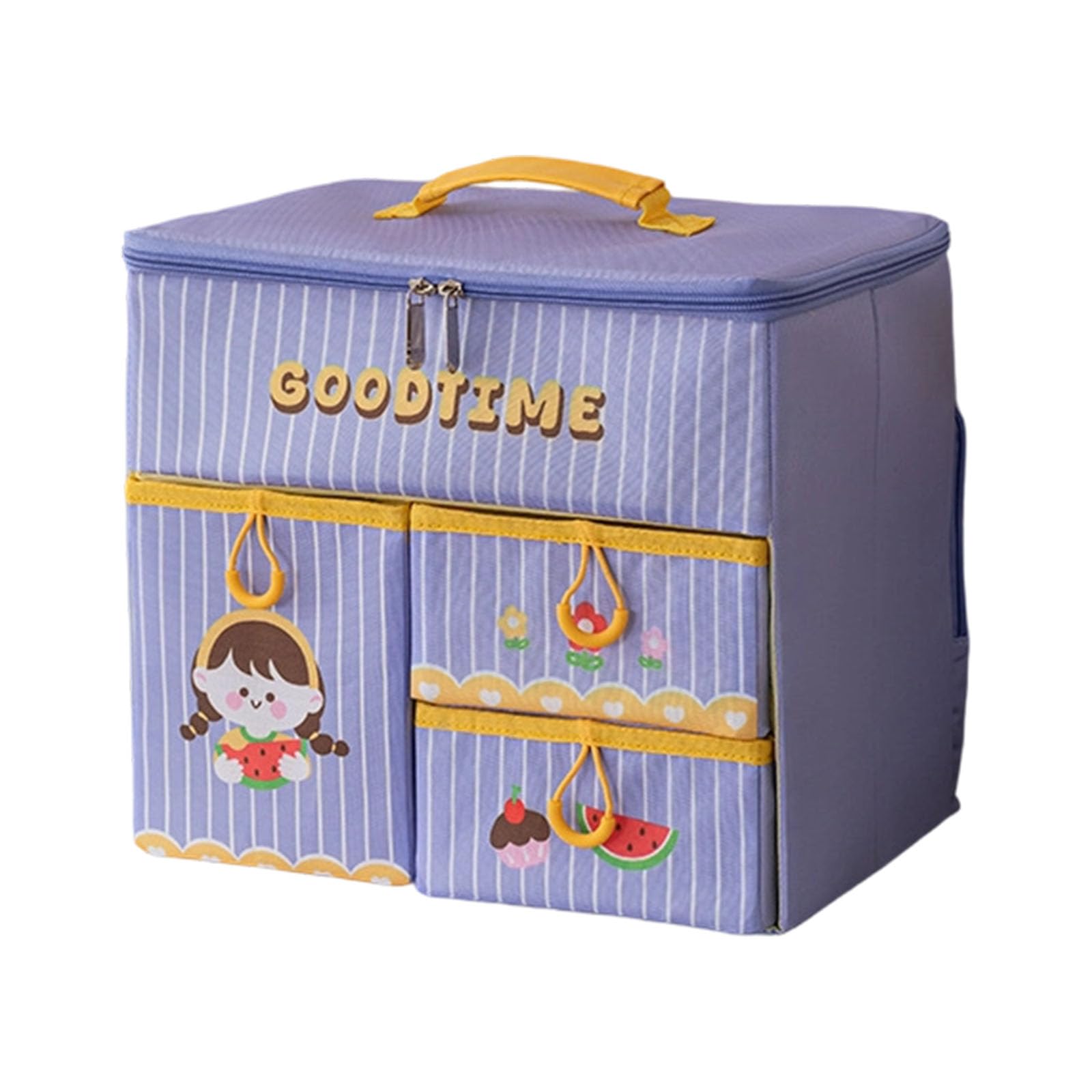 Kalttoy Compact Foldable Makeup Box with Sturdy Polyester Materials and Layered Storage for Beauty Essential Foldable Jewelry Box with Drawers