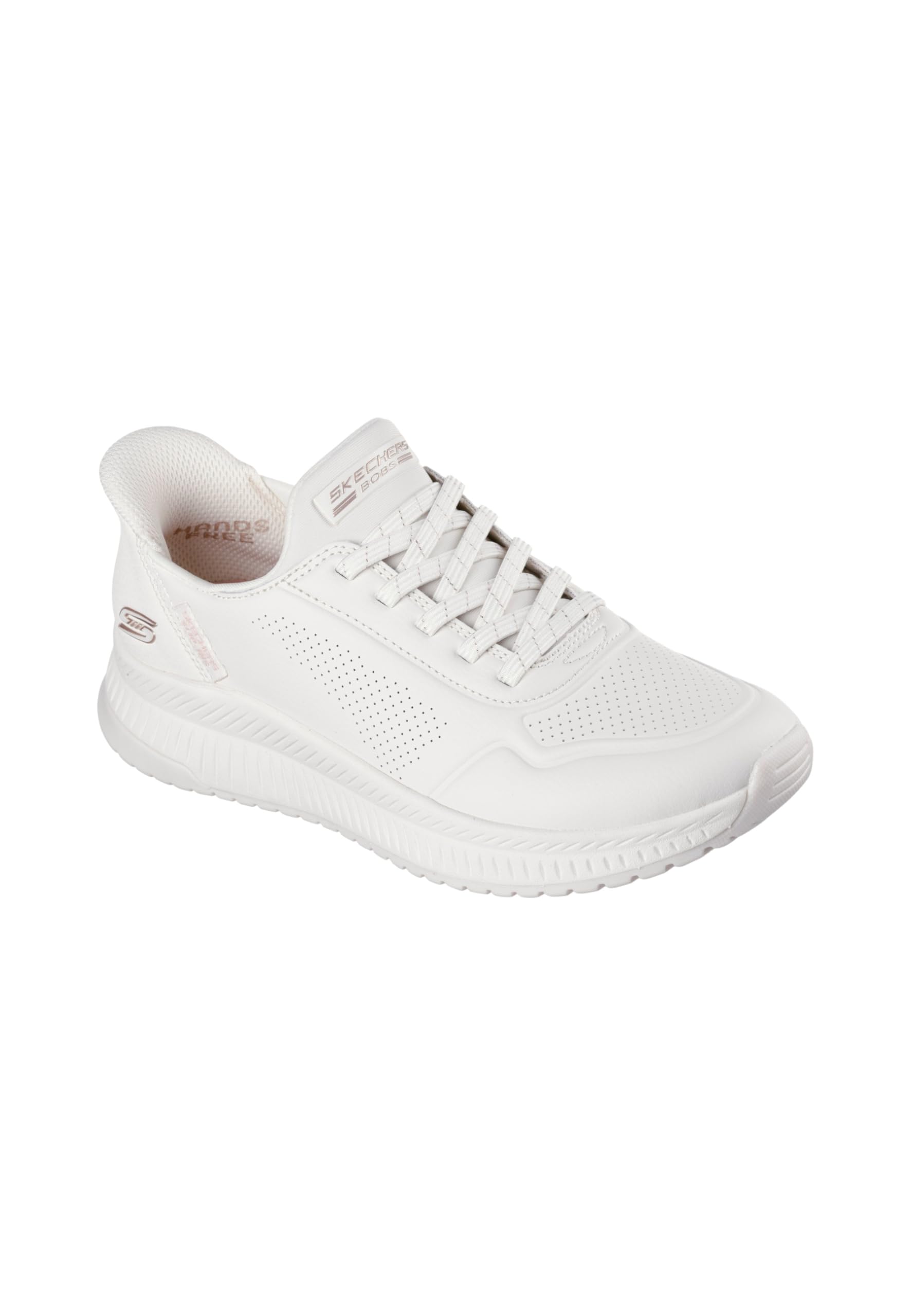 Skechers Buty sportowe Slip-ins: Bobs Squad 4 - Key Look Code 117740-W, białe damskie