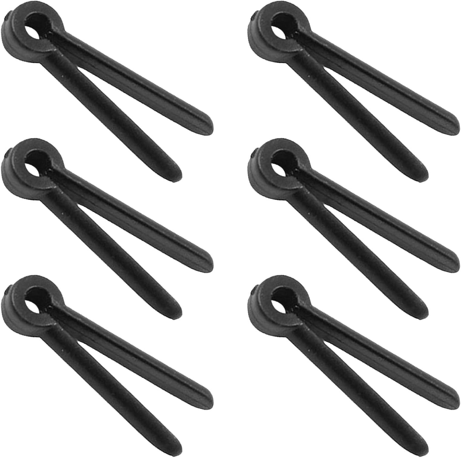 6pcs Bowstring Peep Holder Clip for Archery Bowstring, Black Plastic Peep Clip Precision Enhancement and Weather Resistant Features, for Target Shooting and Competitions