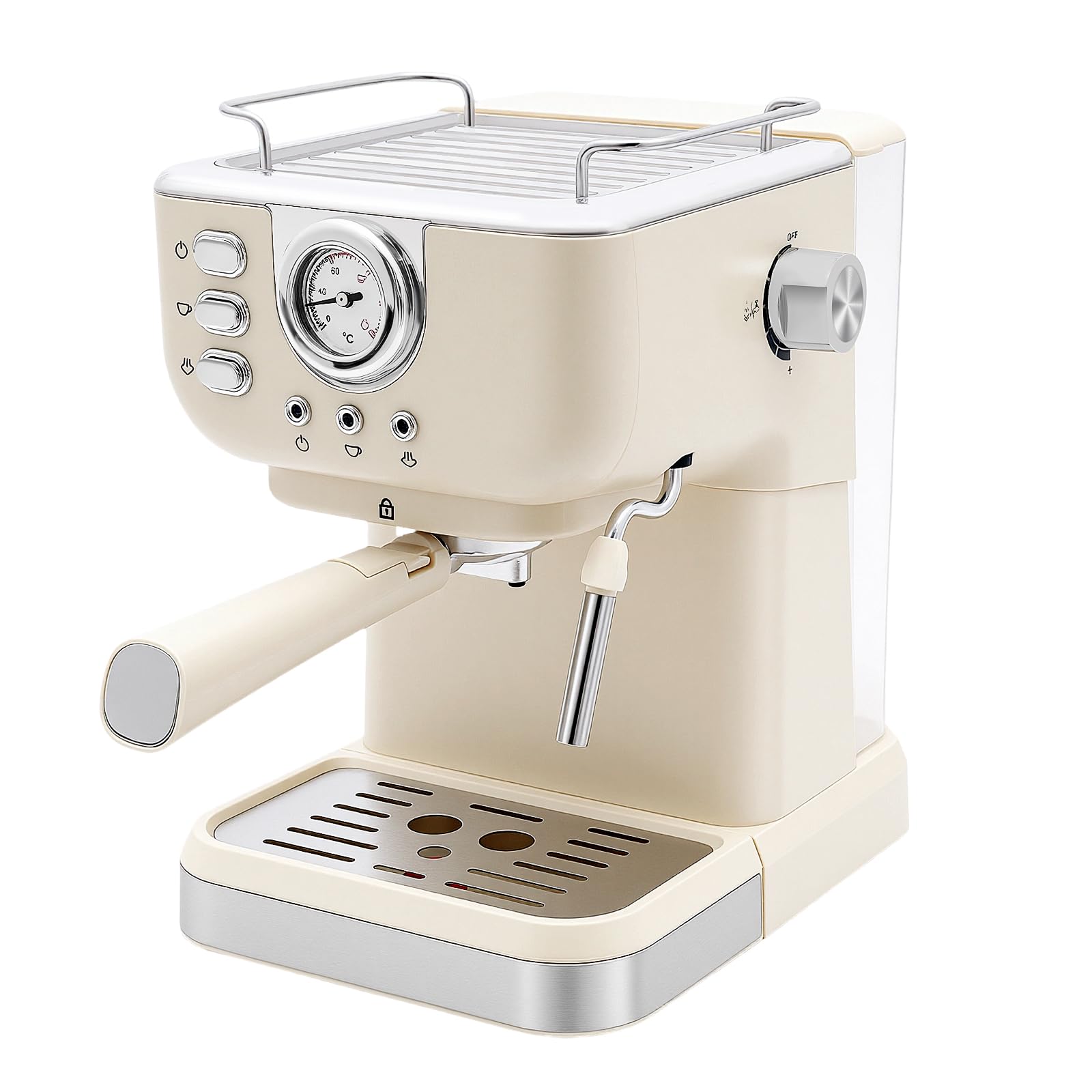 Macchina per caffè espresso 20 bar, macchina per caffè espresso con montalatte 1,5 l, mini macchina per caffè espresso per moka, latte, caramello macchiato, cappuccino
