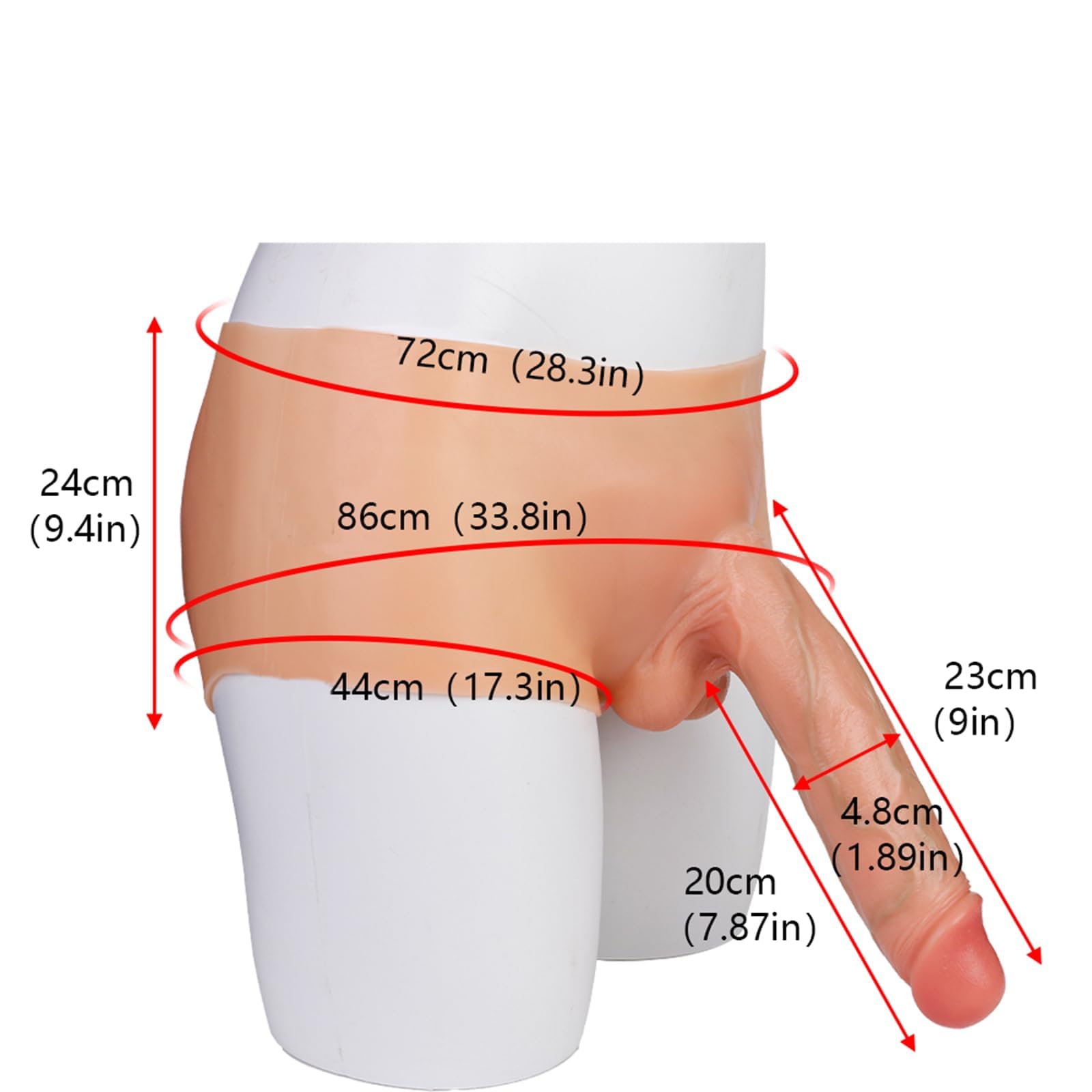 Dildo Femminile in Silicone 9in con Elasticità Alta, Pantaloni Portabili per G Spot, Nero, Senza Vibratore, Impermeabile, Riciclabile, Adatto per Coppie