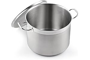 Cooks Standard 8-Quart Stainless Steel Stockpot: Heavy Bottom Perfection for Professional Chefs