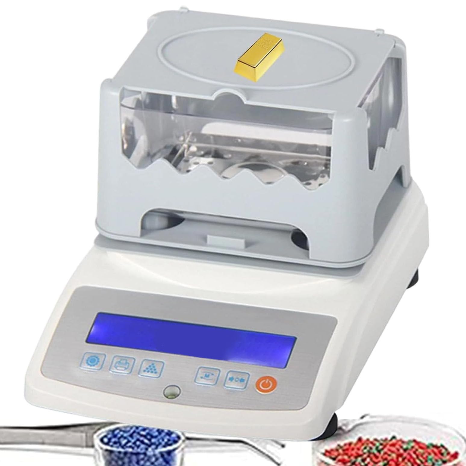 GmhXylophyte Digital Electronic Gold Purity Tester Machine Gold Purity Test Analyzer, Supports Various Sample Forms Including Solids, Blocks/Granules/Floats/Porous Materials 600A