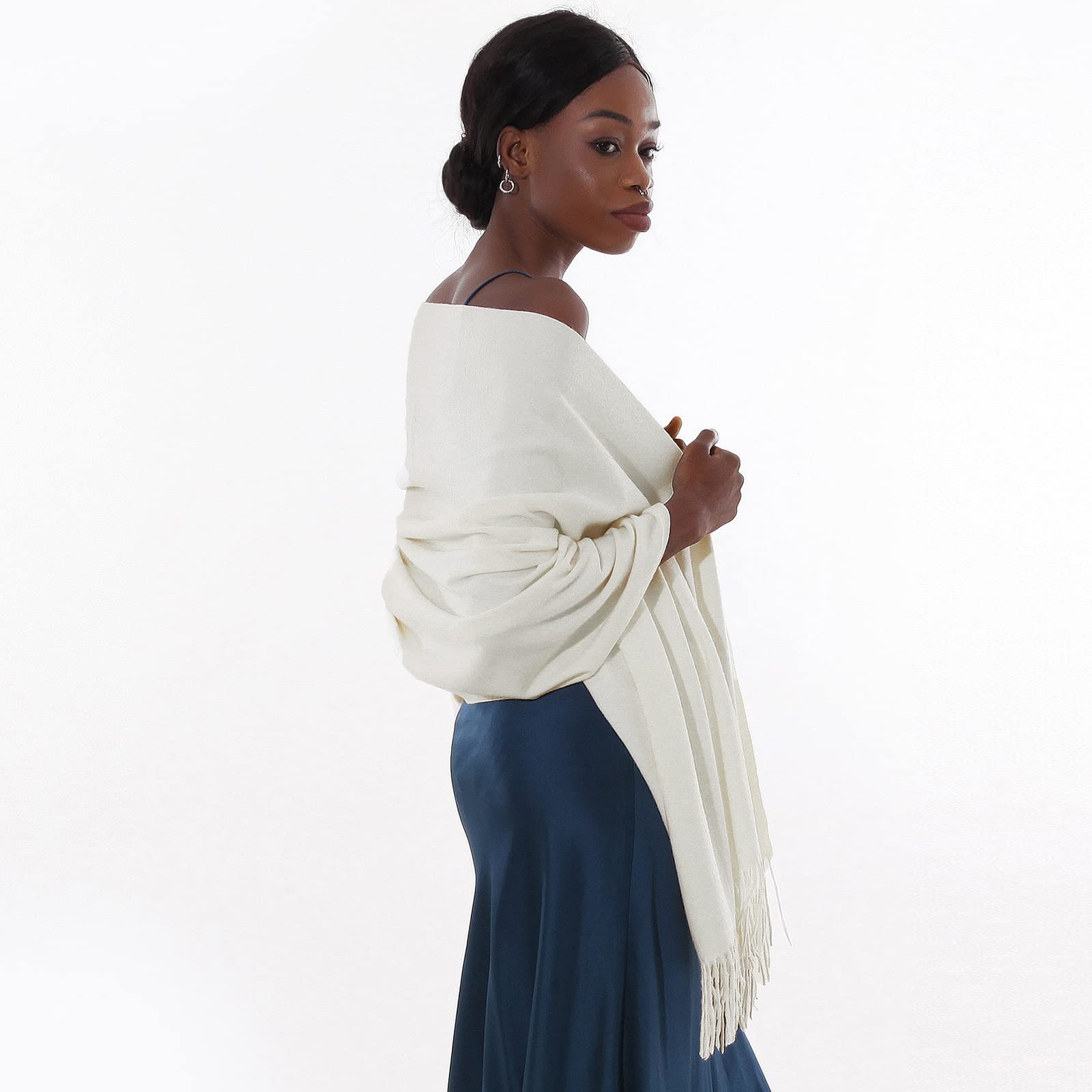Sciarpa Pashmina Donna Invernale Scialle Sciarpe Elegante Cerimonia Grande Stole Foulard Scialle da Abito Sera