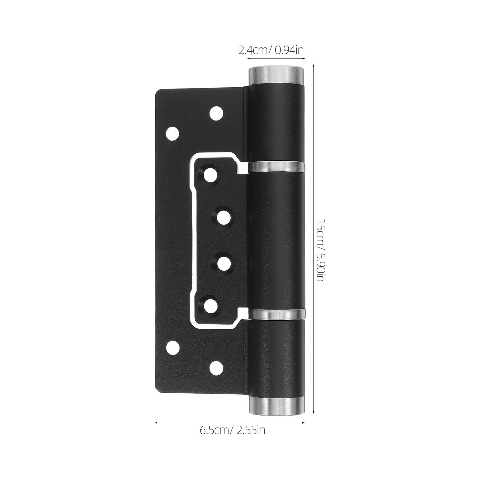 Set di 2 Cerniere Automatiche in Alluminio Nero Chiusura Automatica e Resistenza All'usura per Porte Interne di Camere da Letto e Studi