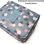 Hanging Travel Toiletry Bag, Foldable Cosmetic Organizer, Waterproof Wash Bag With Hook for Skincare, Makeup, Hygiene - Travel Organizer