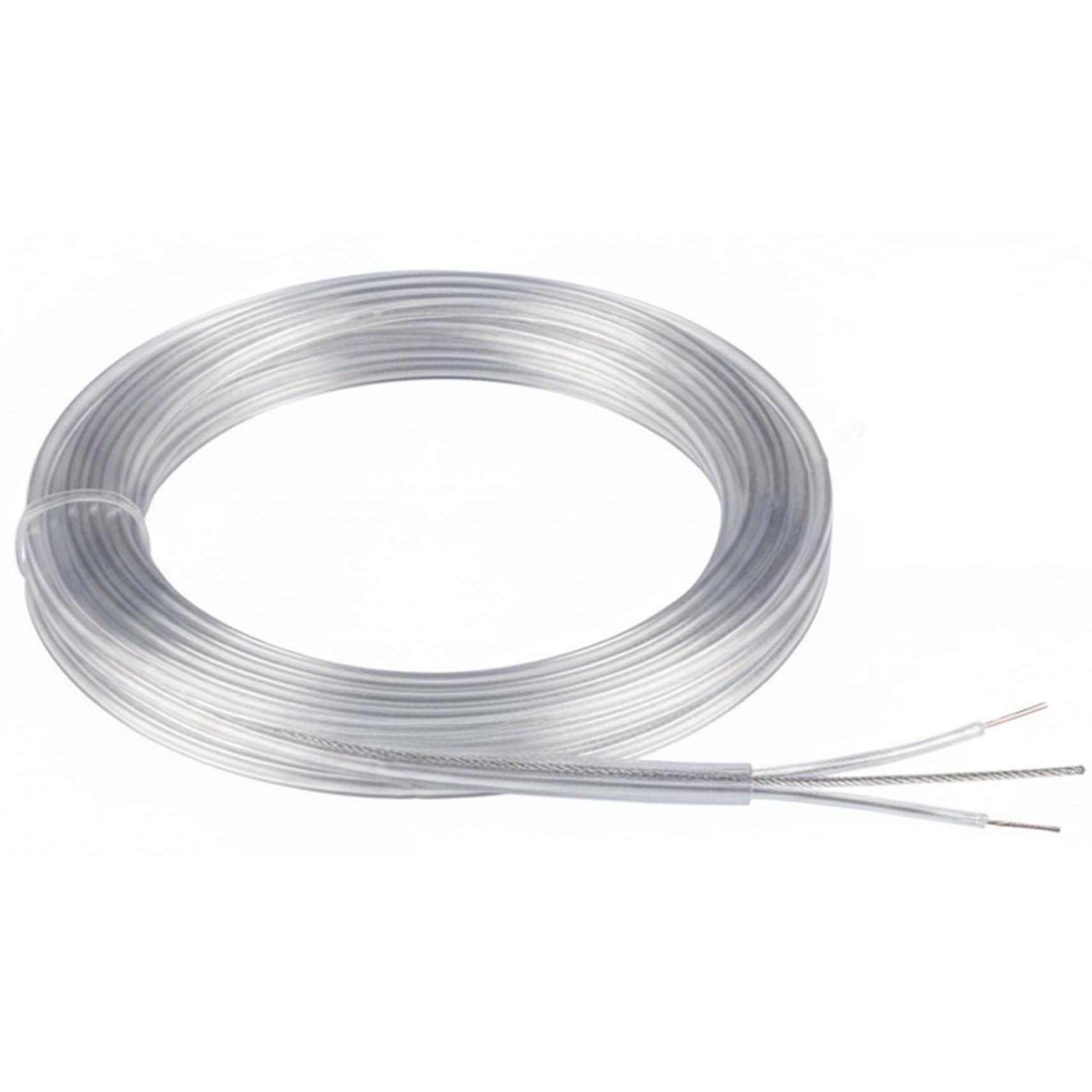 Dagllgew 5M Clear 2 Conductor Lamp Cord With Steel Wire - 0.75Mm² Transparent Electrical Wire For Hanging Lights, 2 Cable For Diy Lighting Projects,