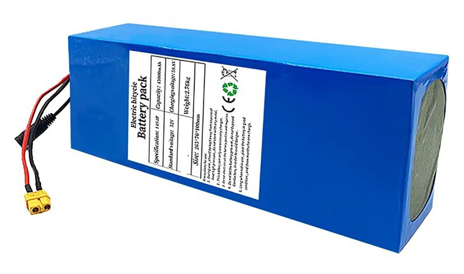 52V 45Ah E-Bike Akku Hochleistungsakku 52V 14S4P Elektrofahrradbatterie Mit Ladegerät Und BMS High Power Batterie Für 200W-2300W Motor
