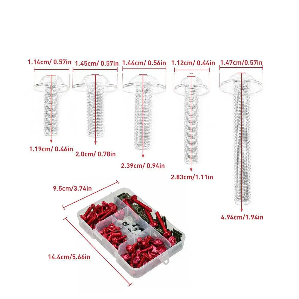 Viti Fissaggio Carena per X Max Xmax 300 125/200/250/400 XMAX300 2017 2018 195Pcs Viti Carena Moto con rondelle