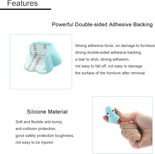 Miniatura 4 de Protector de esquina de nubes sonrientes, protector de esquina suave, protector de esquina de seguridad para niños, protector de esquina de dibujos