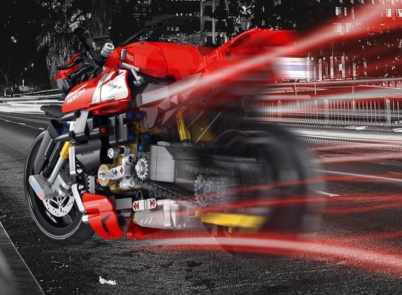 FULHOLPE Motorcycle Building Kit for Honda CBR1000RR Superbike, Build A Model Motorcycle, MOC Racing Motorcycle Building Blocks Compatible with Major Brands Motorbike - 1017 Pieces