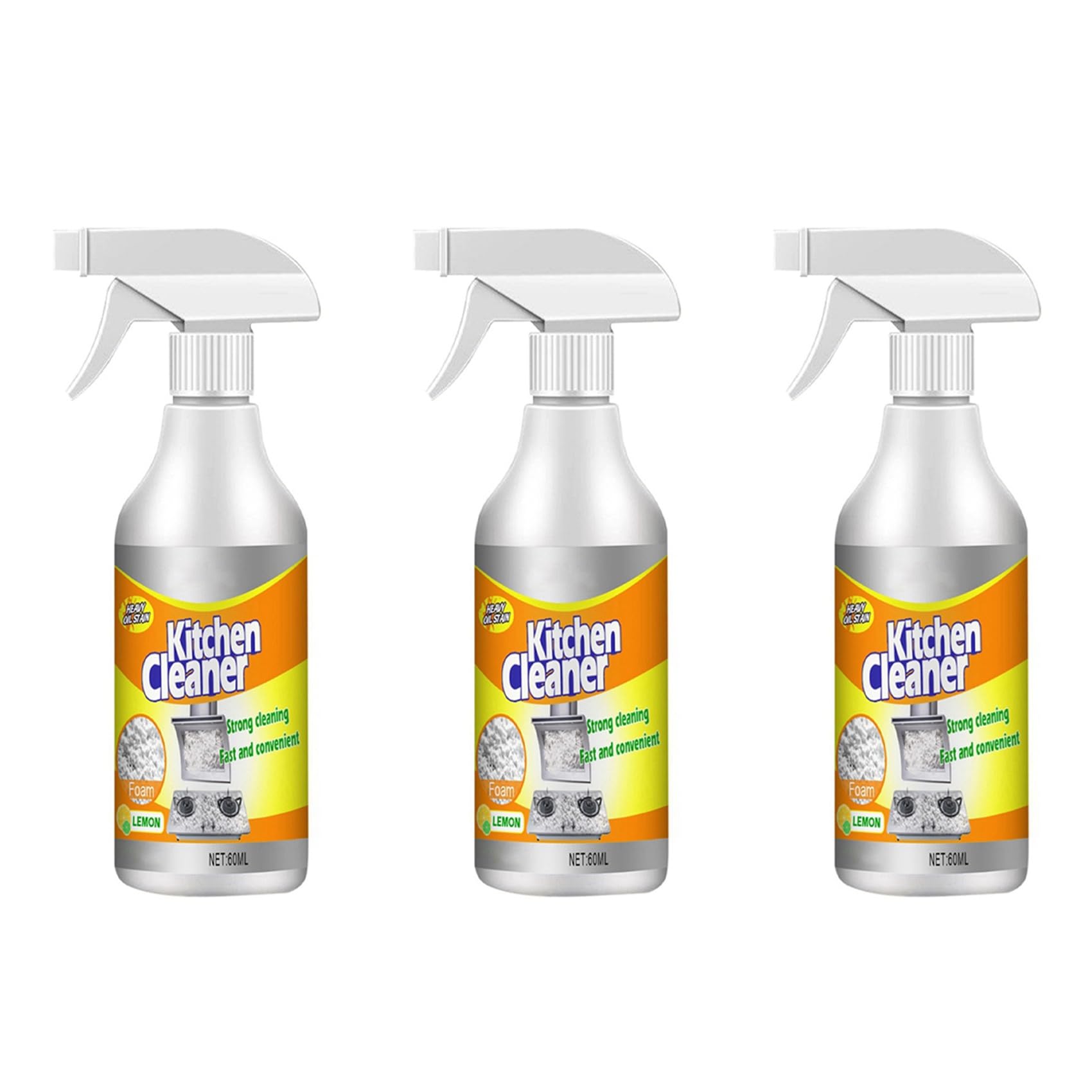 Hndhbfgrt 3X Powerful Heavy Foam Cleaner Stain Remover Multipurpose Kitchen Grills Ovens Dirt Oil Cleaning Foam Washing Tool