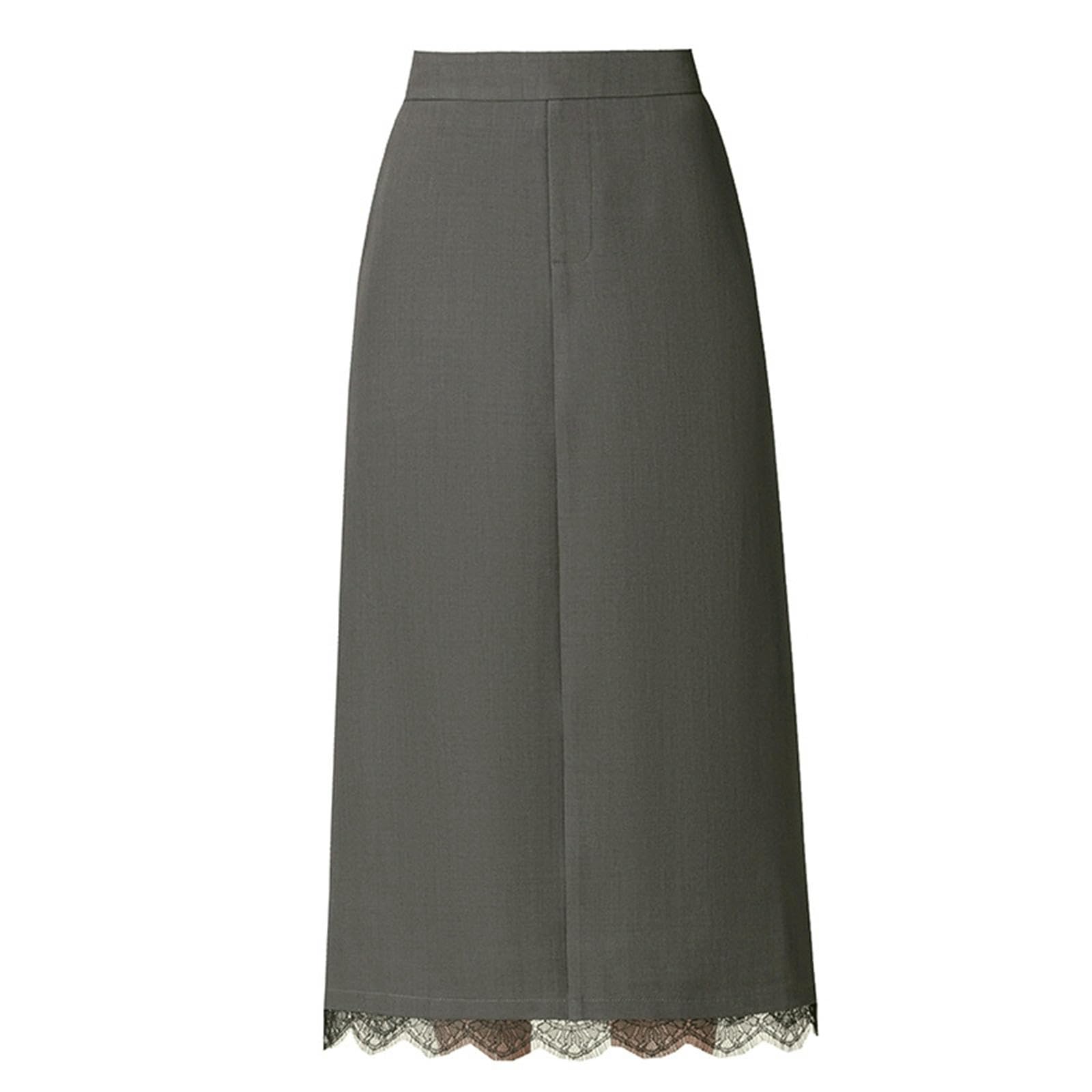 Skirt Hip Women's Spring High Waist Slim Straight Slit Mid-Length One step