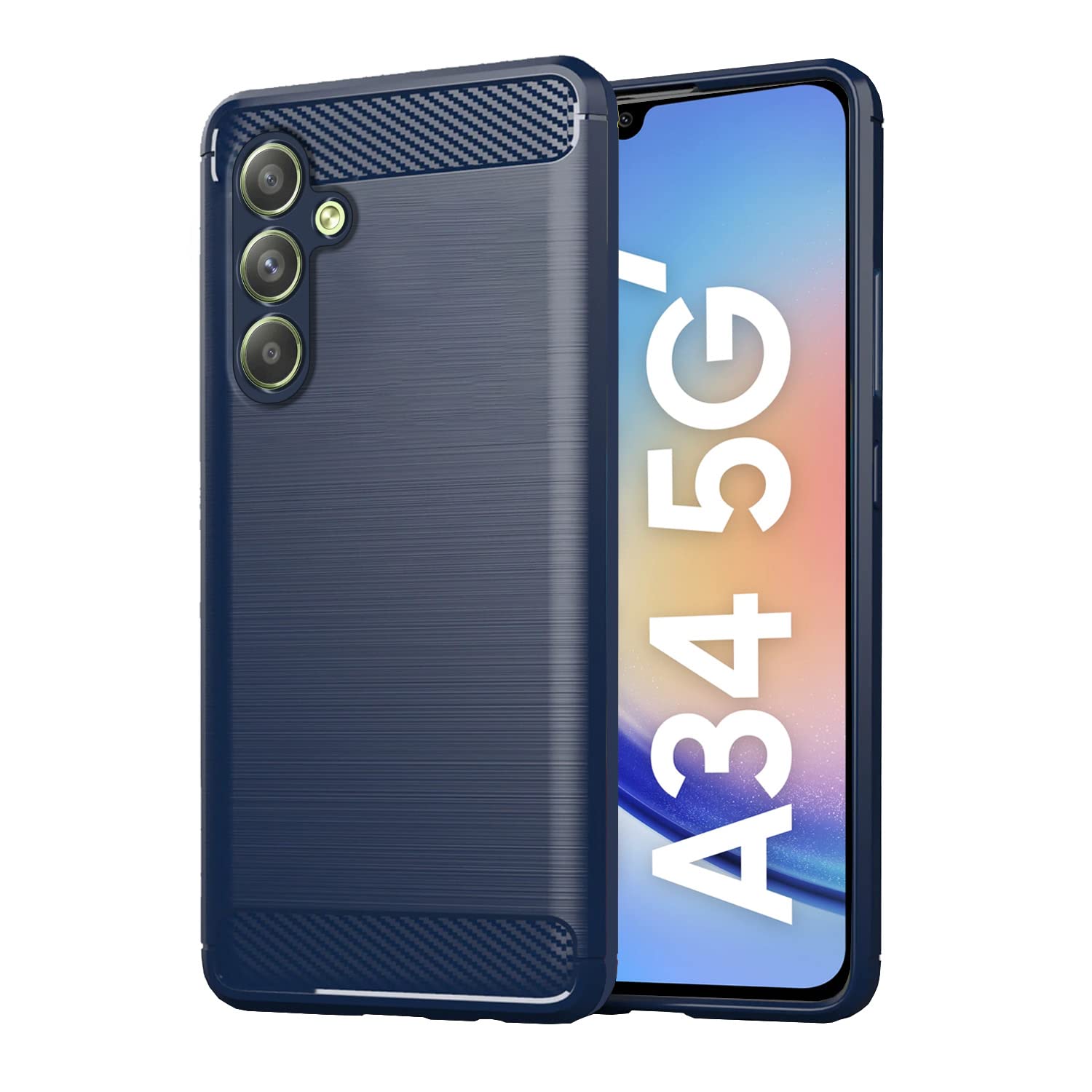 Pikkme Samsung Galaxy A34 5G Back Cover |Hybrid Shock Proof | Matte Soft Silicon Flexible | Back Case for Samsung Galaxy A34 5G (Blue) (B0C1ZFJ26X) Amazon Price History, Amazon Price Tracker