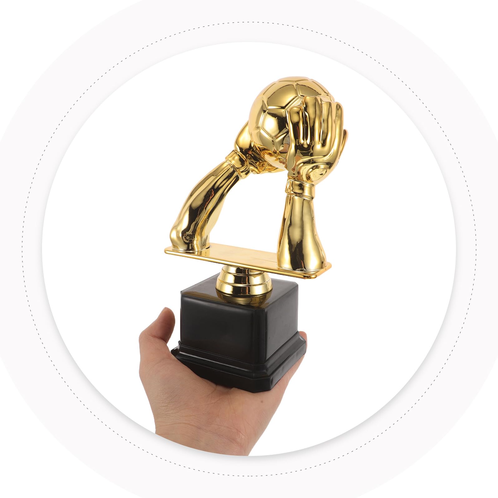 Trofeo de Portero de Fútbol Mini de Plástico Guantes Dorados, Premio Deportivo para Eventos y Regalos de Fútbol, Recuerdo de Trofeo para Jugadores y Fanáticos — view 4