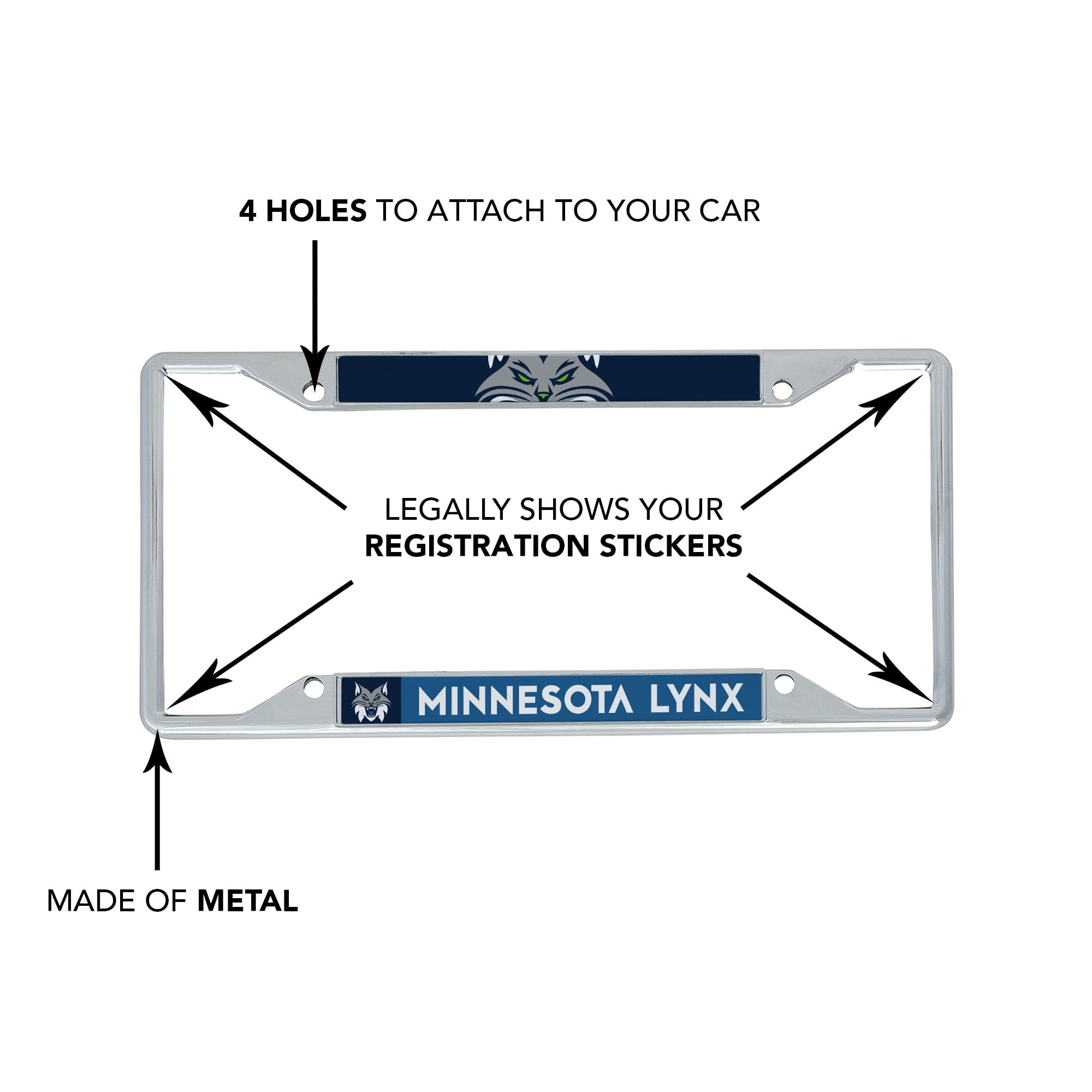 UNK Lopers License Plate Frame - University Of Nebraska Kearney Mascot Metal Frame