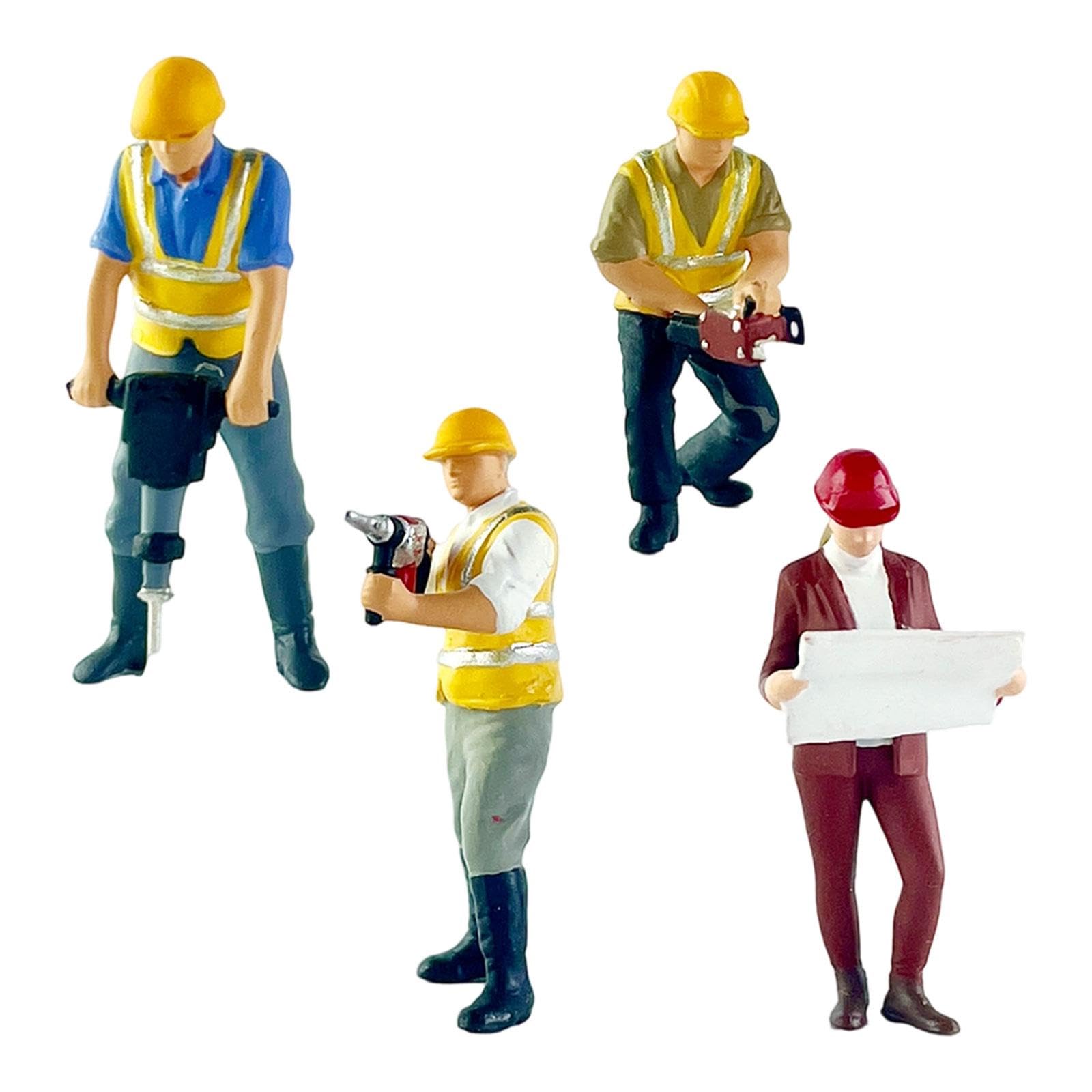 4 Figuras De Obreros Artesanales 1:64