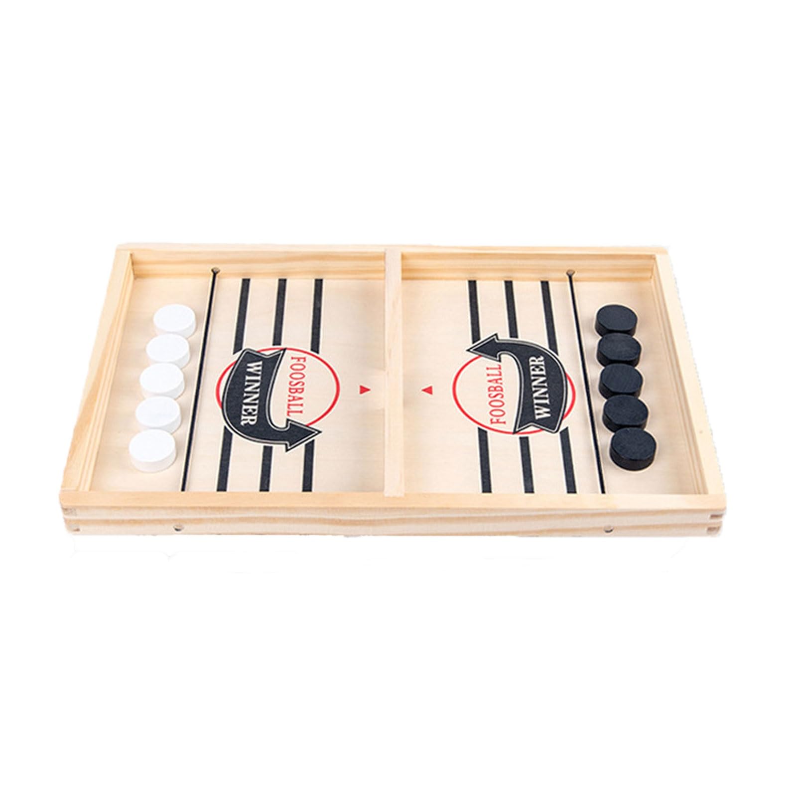 Zestaw szachowy Fast Sling Puck Game Szybka akcja Drewniane Air Hockey Gry Planszowe dla dorosłych, Rodzinna noc lub Impreza Przyjaciół (S 1)