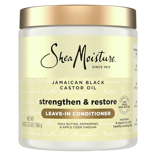 SheaMoisture Leave In Conditioner Jamaican Black Castor Oil Conditioner For Hair To Soften and...