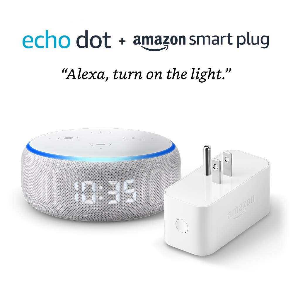 Echo Dot with Clock and Amazon Smart Plug