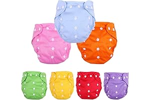 Fuzzibunz Premium Bundle Baby Washable Reusable Cloth Diapers (7 pcs)