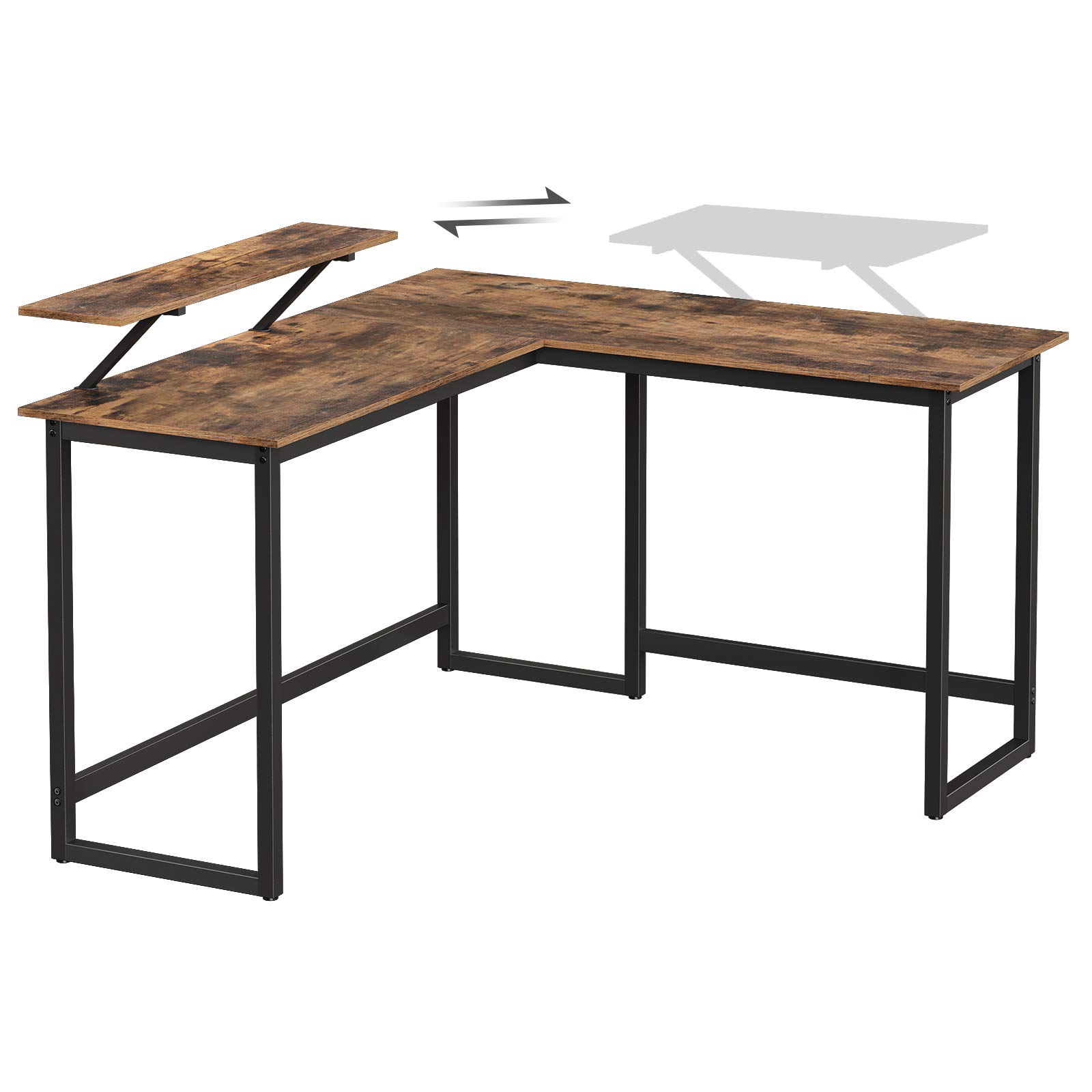 Buy VASAGLE Computer Desk, LShaped Writing Workstation, Industrial