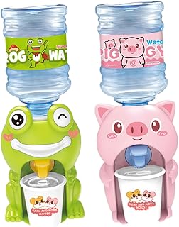 TOYANDONA 4 Pçs Dispensador De Água Brinquedo Bebendo Desenhos Animados Fonte De Água Brinquedos Bonito Dispensador De Água Porco Dispensador De Água Animal Máquina De Água Fingir Papel