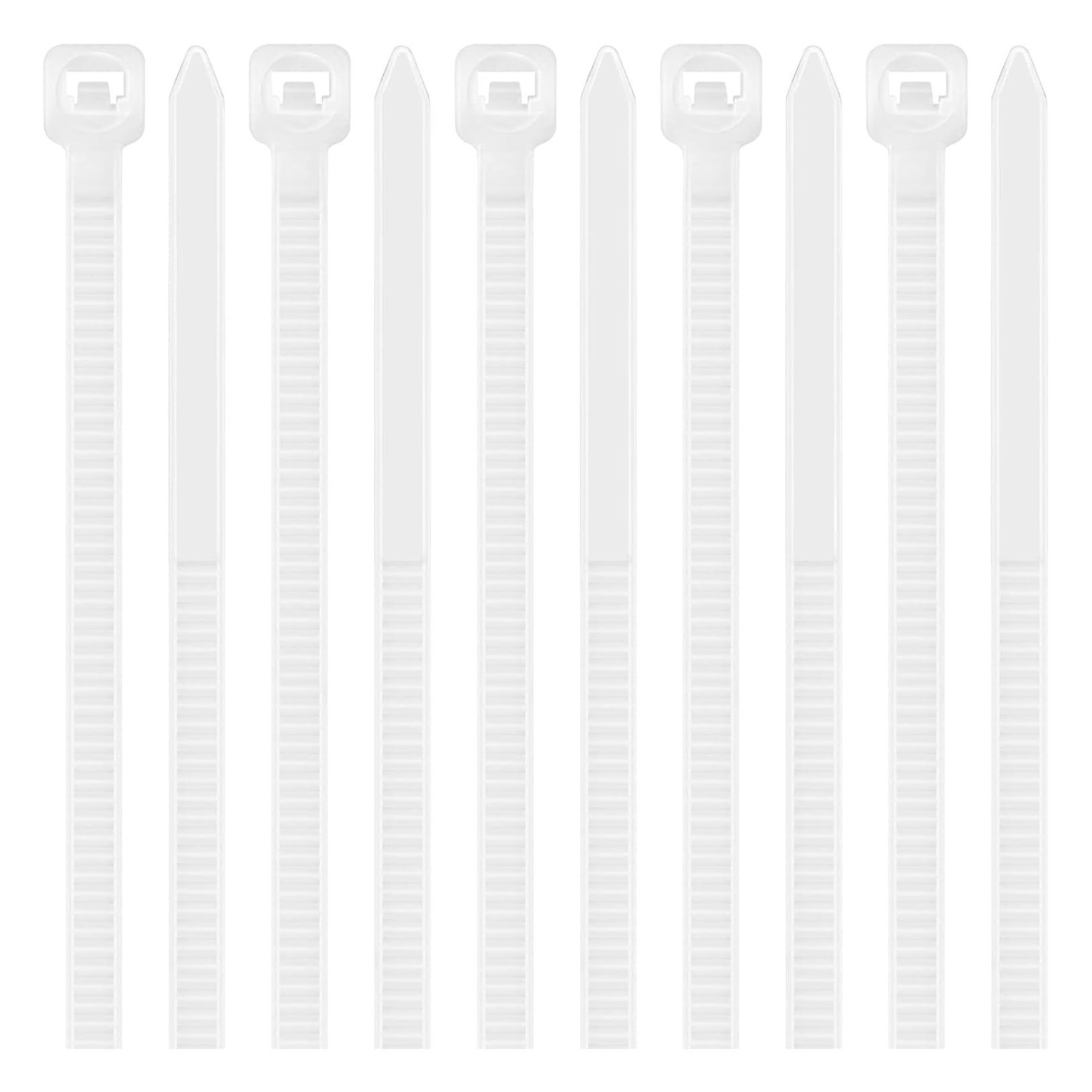 100 Pack Cable Ties White, 6 inch Zip Ties, 3.6mm x 150mm Tidy Wires Long 40lbs Tensile Strength with UV Resistant, Nylon Plastic Self Locking Large Heavy Duty Cable Wrap for Home Workshop and Garden