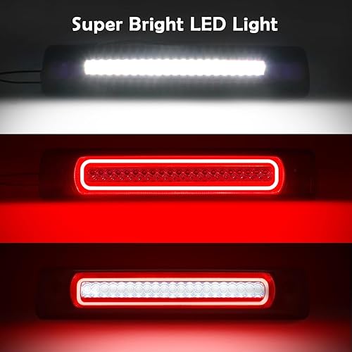 Miniatura 3 de Tercera luz de freno LED compatible con Colorado Canyon 2015-2022, reemplazo de tercera luz de freno estroboscópica F1, luz de freno central