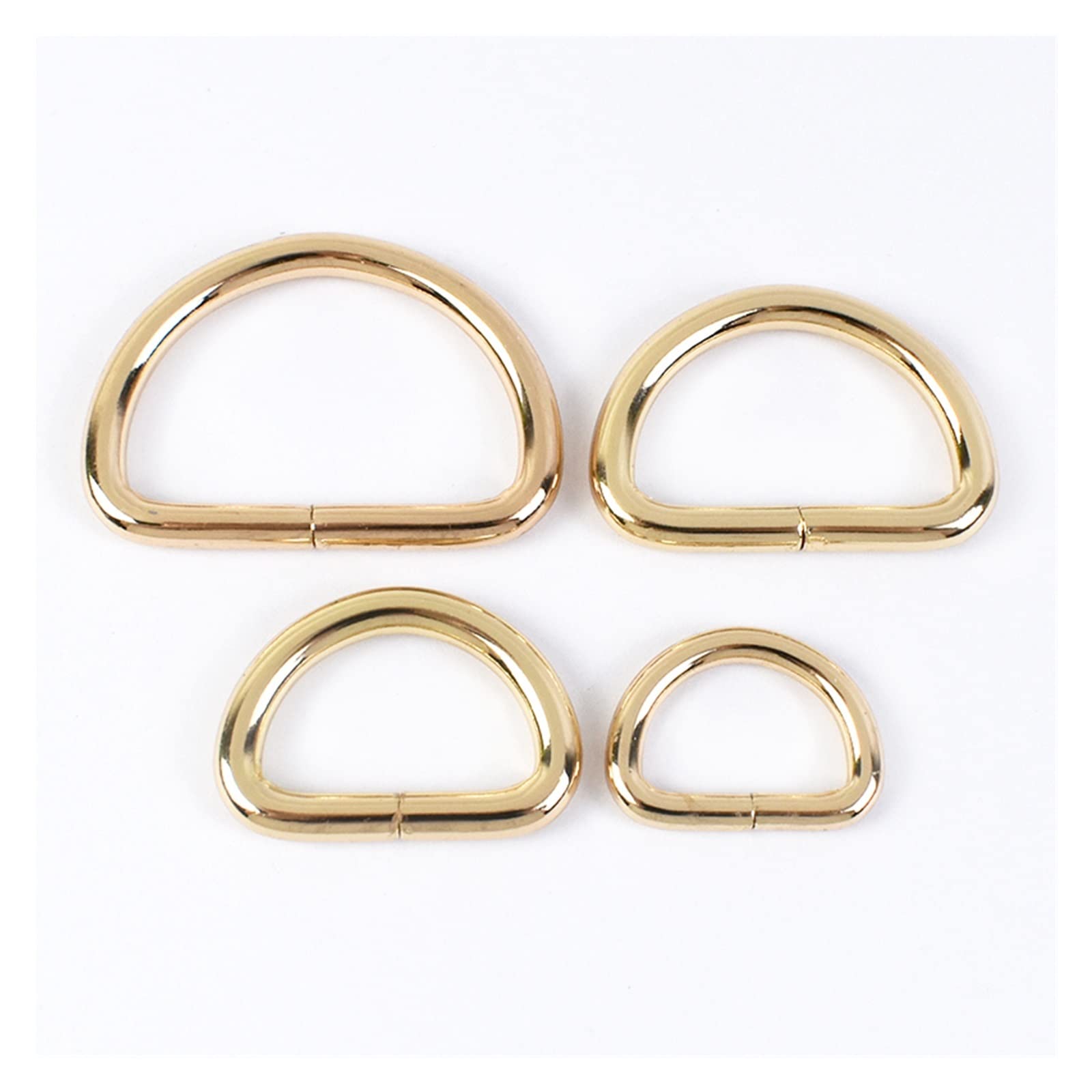 Sourcing Map Metal D-Anillo Hebillas, 8uds 50mm (1,97") 2mm Grosor Soldados D-Anillos Hebilla Para Correas Costura Ropa Correas Bolsos Cinturón