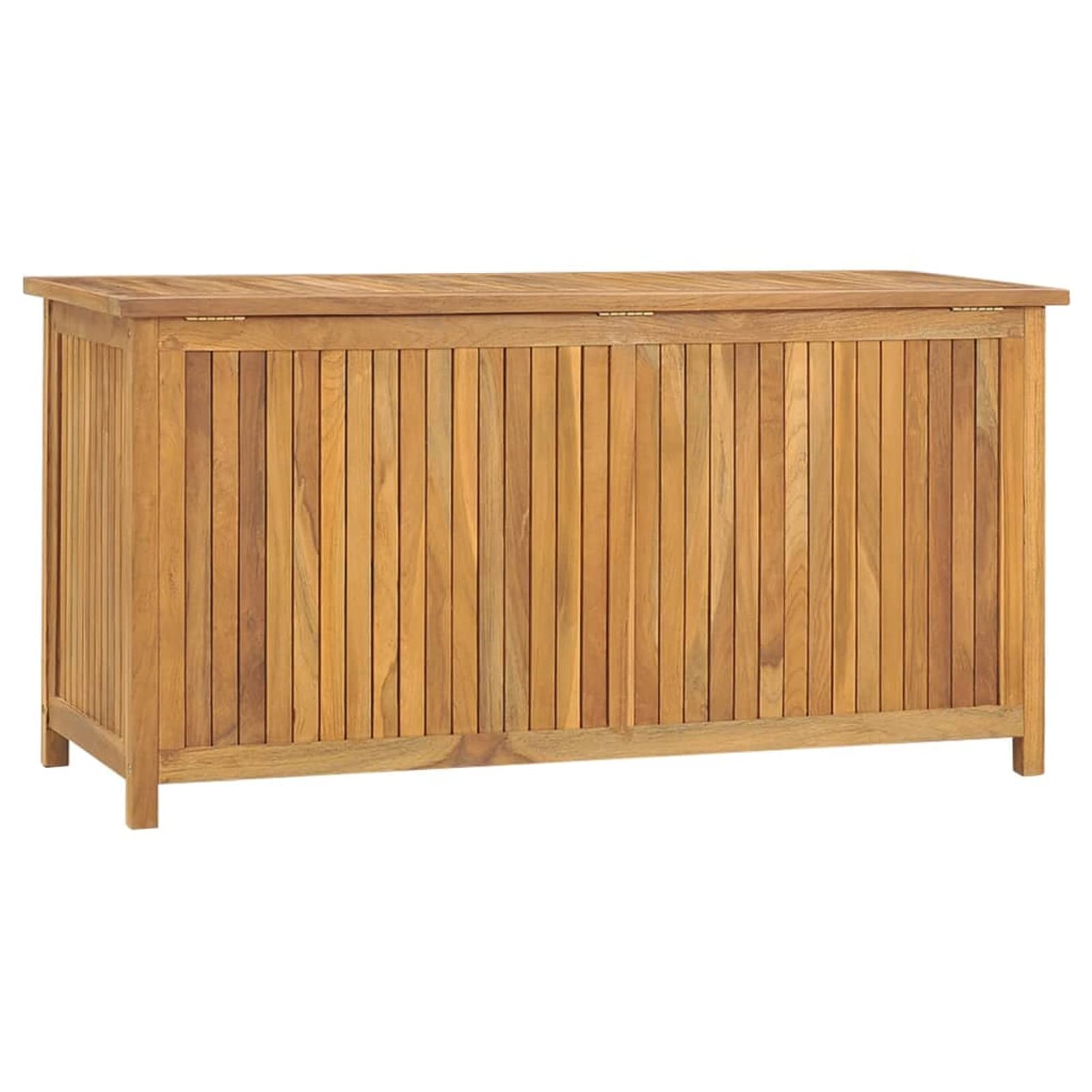 Baúl de jardín Madera Maciza de Teca 114x50x58 cm, Arcon Exterior, Arcones para Patio, Baul Almacenamiento Exterior, Baúl para Terraza