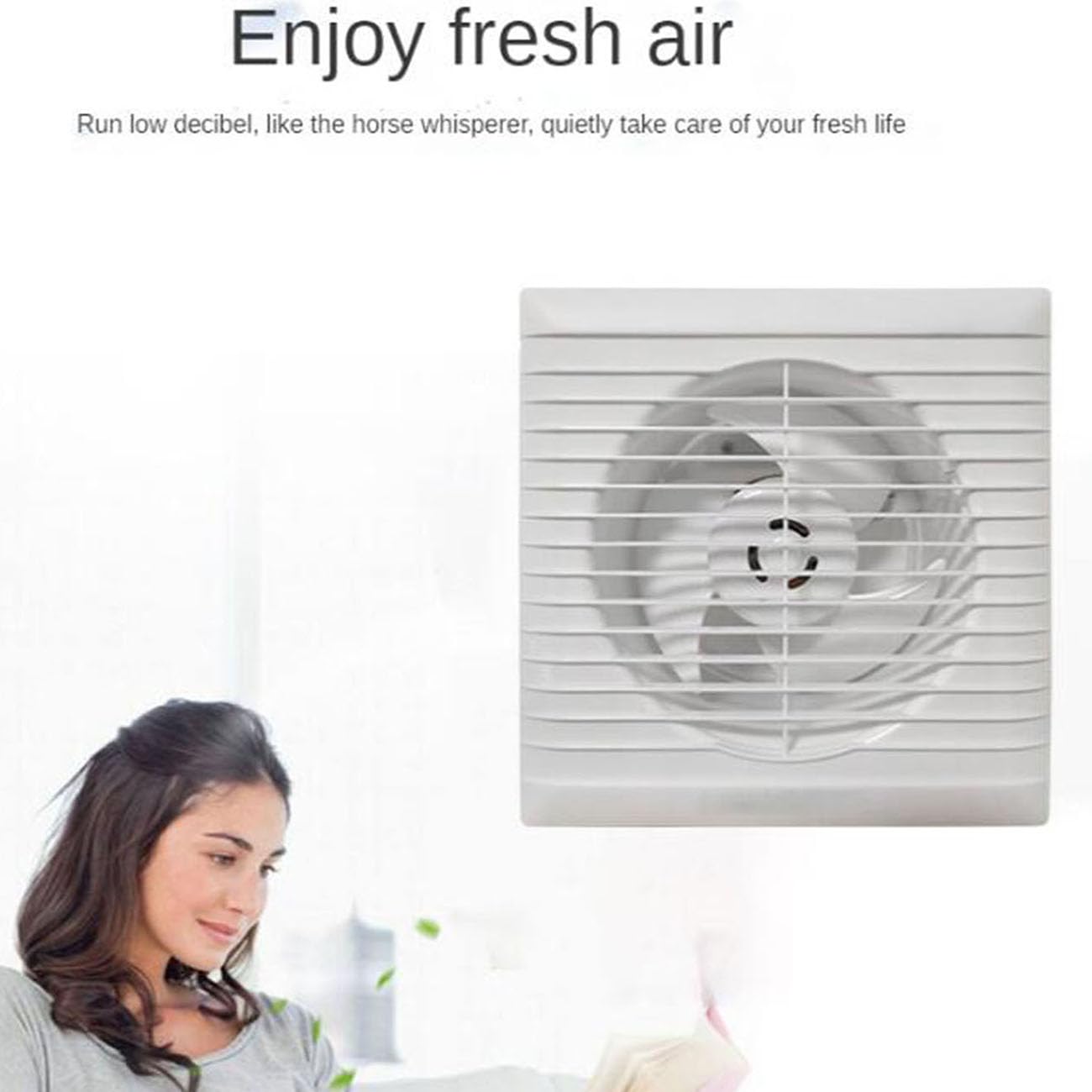 ICEMOB Ventilador Extractor De Aire con Válvula De Retención,Extractor Cocina,Extractor Baño Silencioso,Ventiladores para Pared para Inodoro,Oficinaalmacenes,Resistente Al Agua IPX2,4 Inches