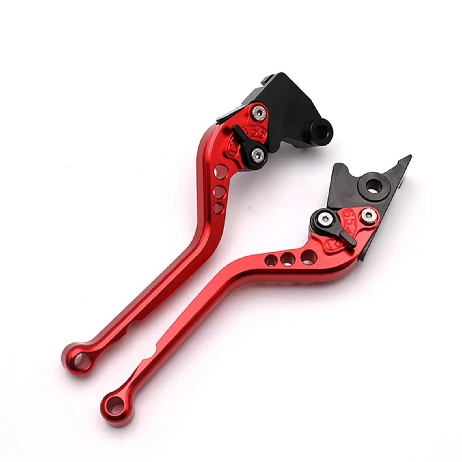 OIAJDSAD for Kawasaki for Ninja 636 ZX-6R ZX6R ZX636 ZX-636 ZX636R ZX-636R ZX6RR ZX-6RR 2005 2006 Motorcycle Long Short Brake Clutch Levers Motorcycle levers Clutch(B Long red)