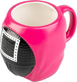 Grupo Erik 3D Kaffeetasse Tasse Kaffeetasse Squid Game Teetasse - Keramik Tasse - Kaffeebecher Größe 10,5 x 15 x 11,5 cm Fassungsvermögen 600 ml - Offizieller Squid Game Fanartikel