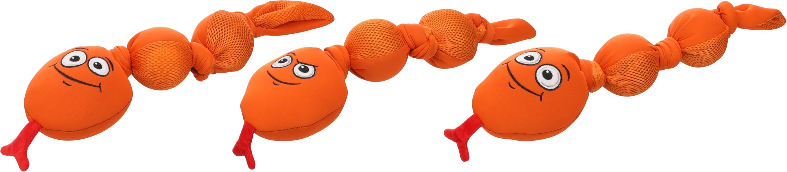 Flamingo Hundespielzeug Snala Schlange Emoji – Orange – 47 cm | Schwimmfähig, strapazierfähig & unterhaltsam!