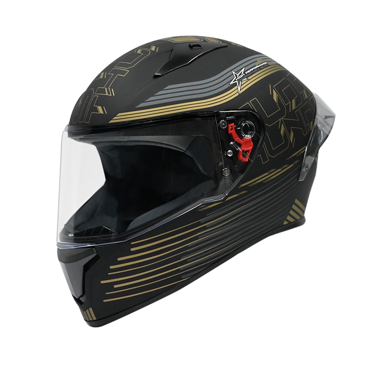 STUDDS Thunder D11 ISI and DOT Certified Full Face Helmet for Men and Women with Clear Visor