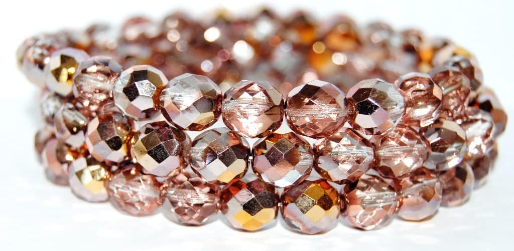 100 pcs Fire Polished Round Faceted Beads, Crystal 27203 (30 27203), Glass, Czech Republic, Size 10 mm (0.39 in)