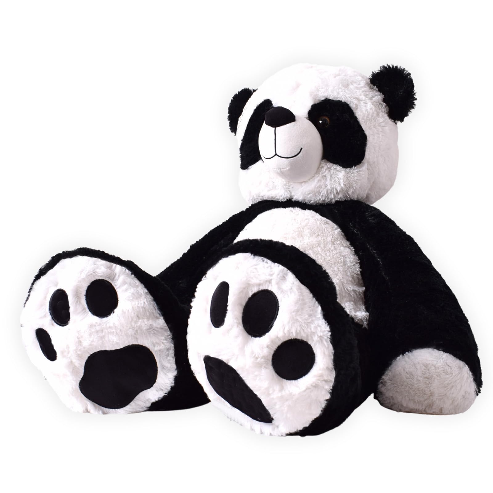 TE-Trend Peluche panda XXL 100 cm, peluche de qualité supérieure, un excellent cadeau pour les enfants et les adultes, un ours géant pour un plaisir de câlin incomparable et des moments affectueux.