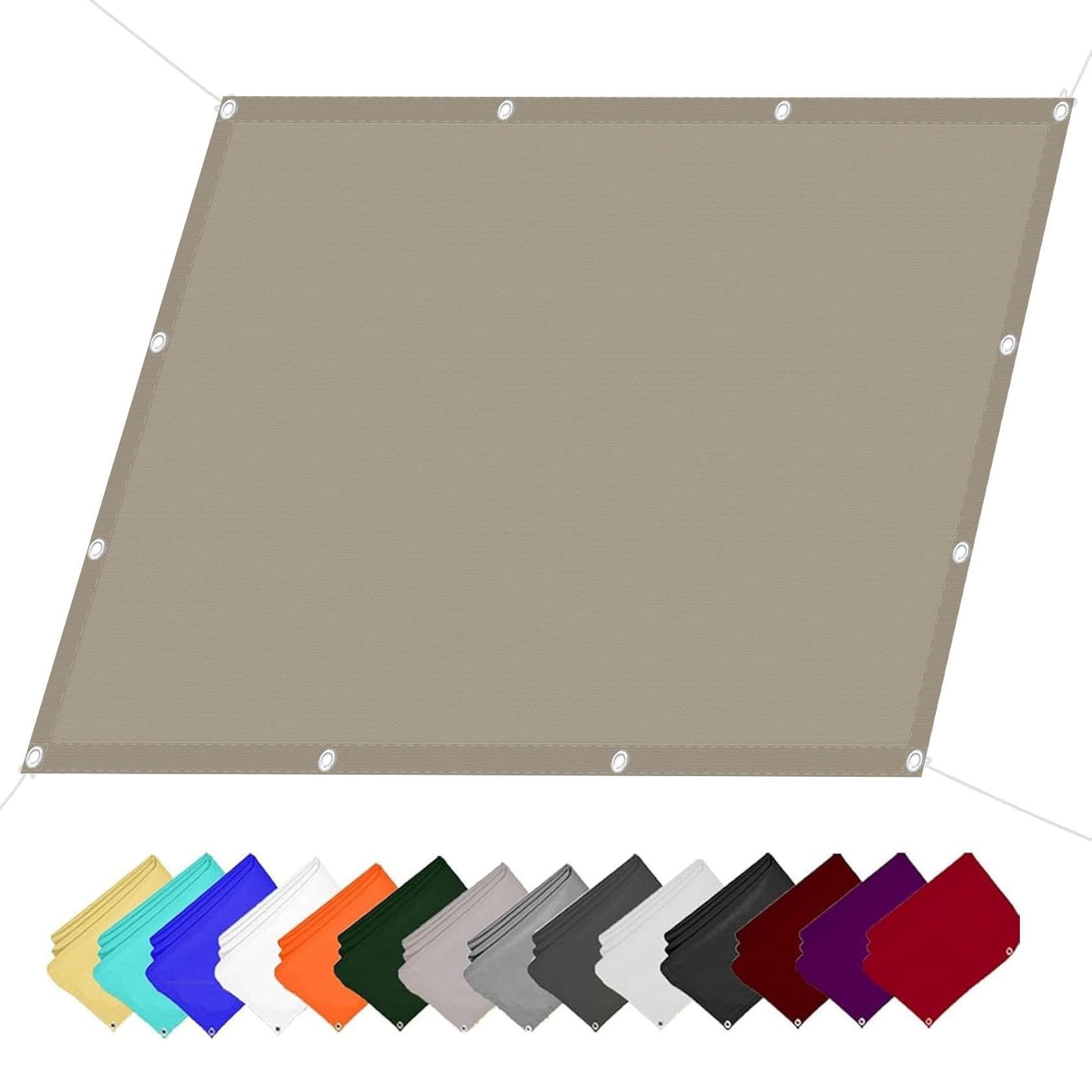 Vela de sombra exterior rectangular con ojales 0.9 x 2.1 m protección UV