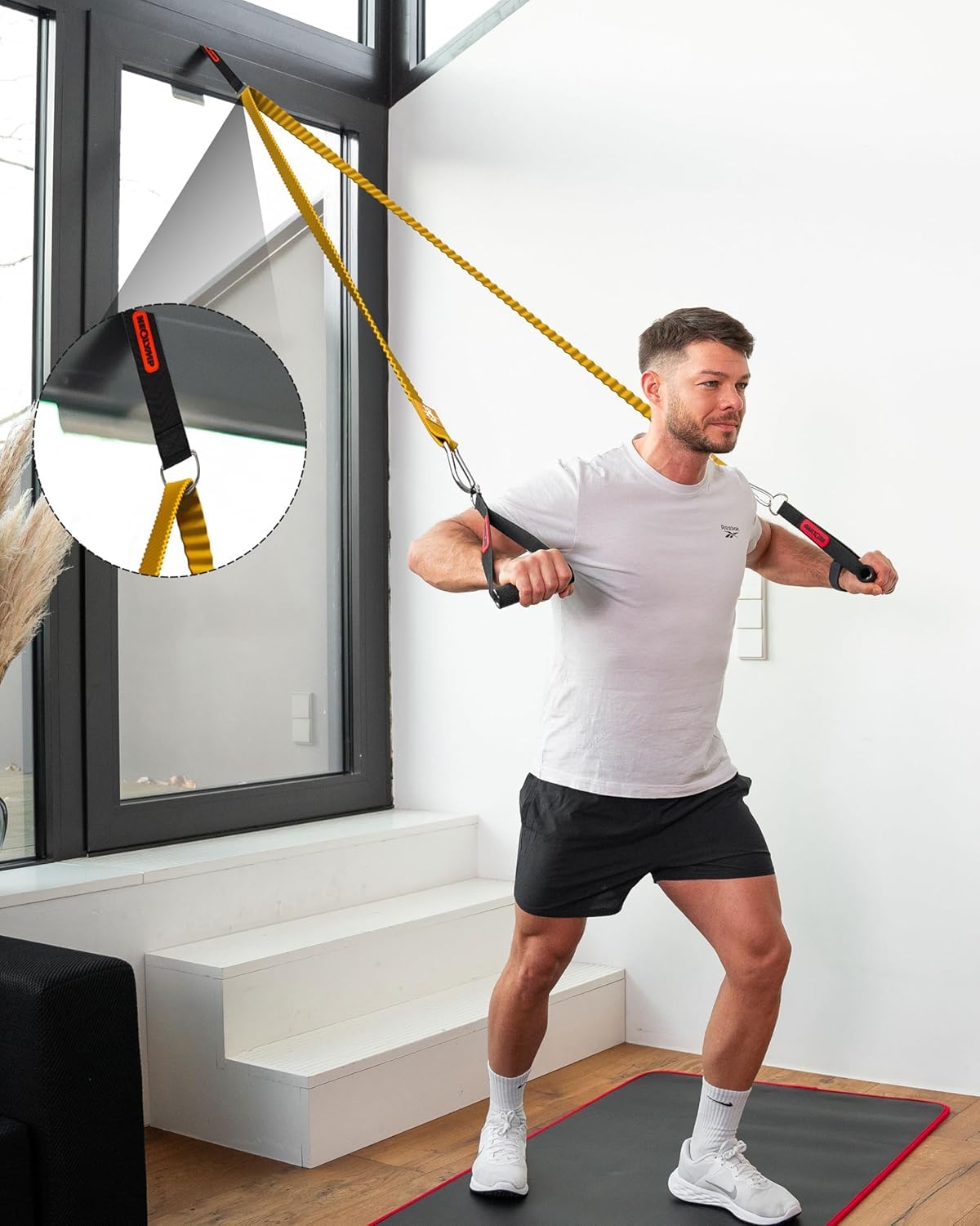 NEOLYMP Kotwa do drzwi, mocowanie do taśm fitness, Sling Trainer, idealna do podciągania i taśm terapeutycznych