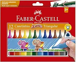 Canetinha Hidrográfica, Faber-Castell, Jumbo, 15.0212J, 12 Cores