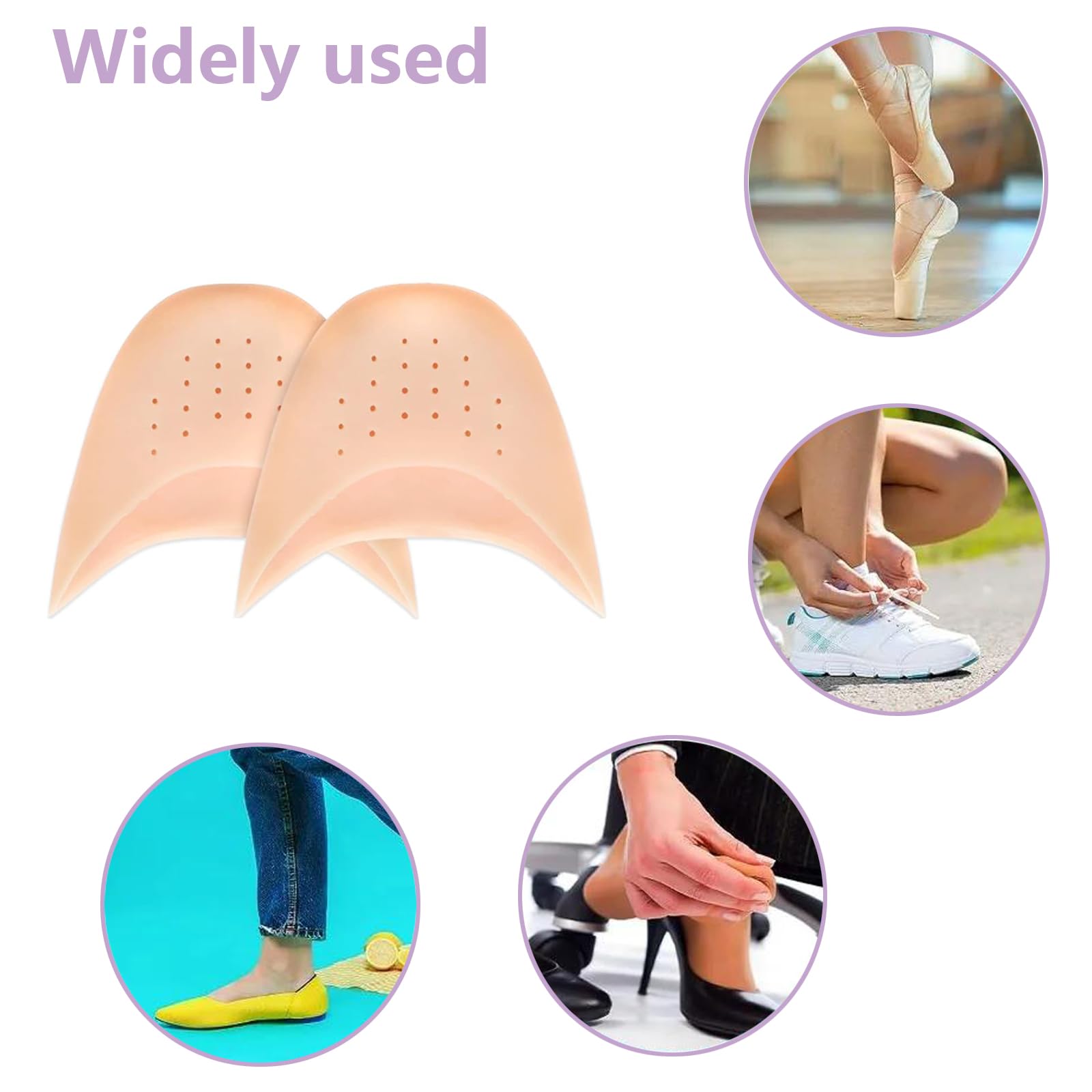 Salvapunte in Silicone Gel Salva Punte,2 Paia Salvapunte in Silicone,Piede Suggerimento Manicotto Per Proteggere Piedi,Copri Dita Salvapunta per Scarpe a Punta Ballet e Danza Classica