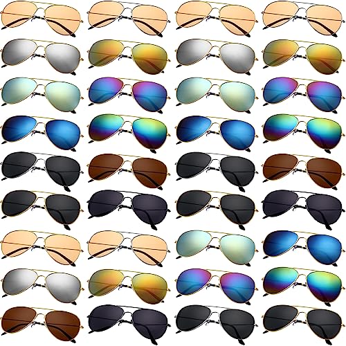 Mepase 36 Pairs Classic Sunglasses for Men Women Driving Sun Glasses Lightweight for UV Protection Fishing Shopping Travel