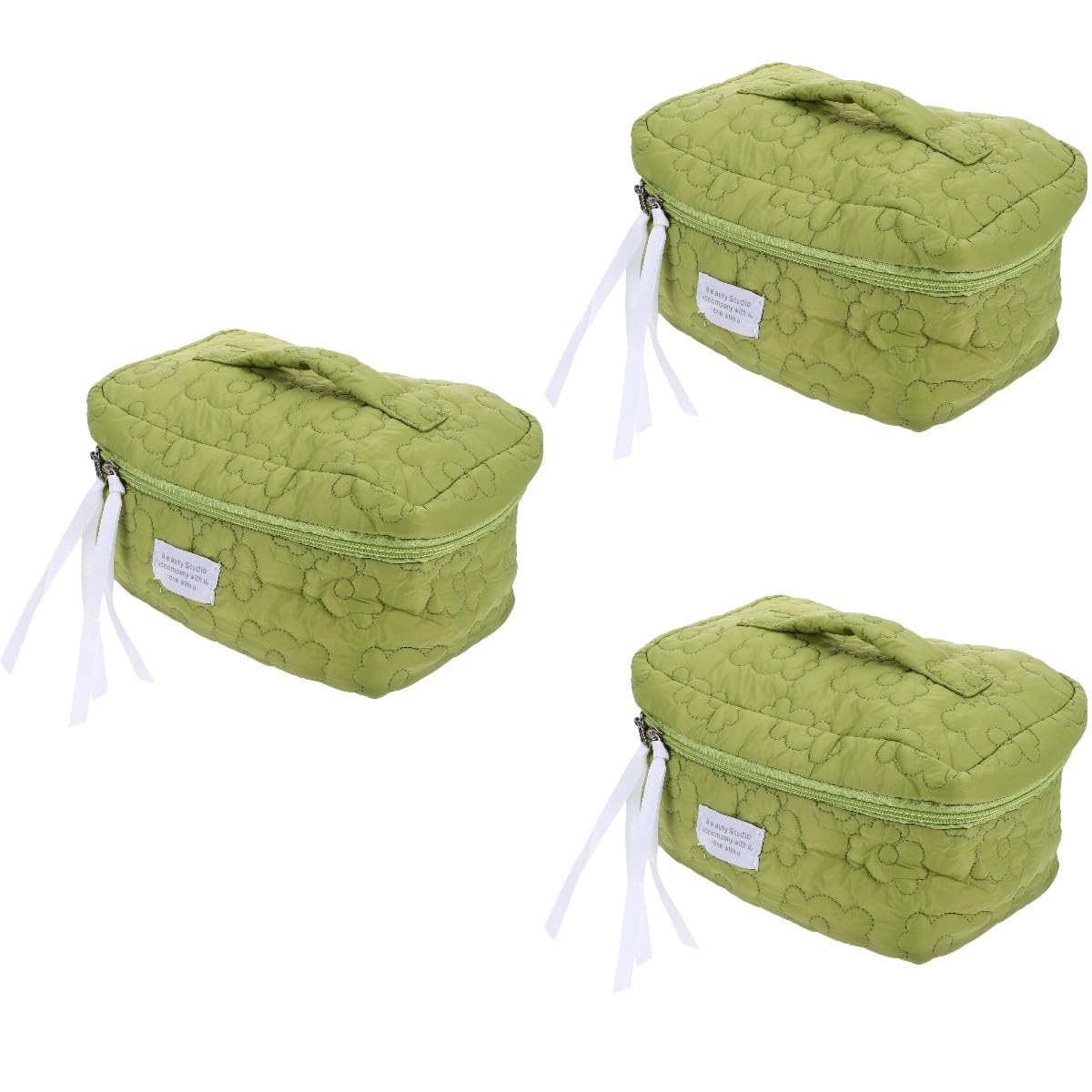 3piezas Bolsa De Maquillaje Portátil Grande para Neceser De Cosméticos y Artículos De Tocador Diseño Práctico y para Mujeres para y